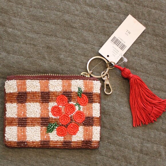 NWT Anthropologie Beaded Coin Purse : Picnic Edition - Picture 2 of 11